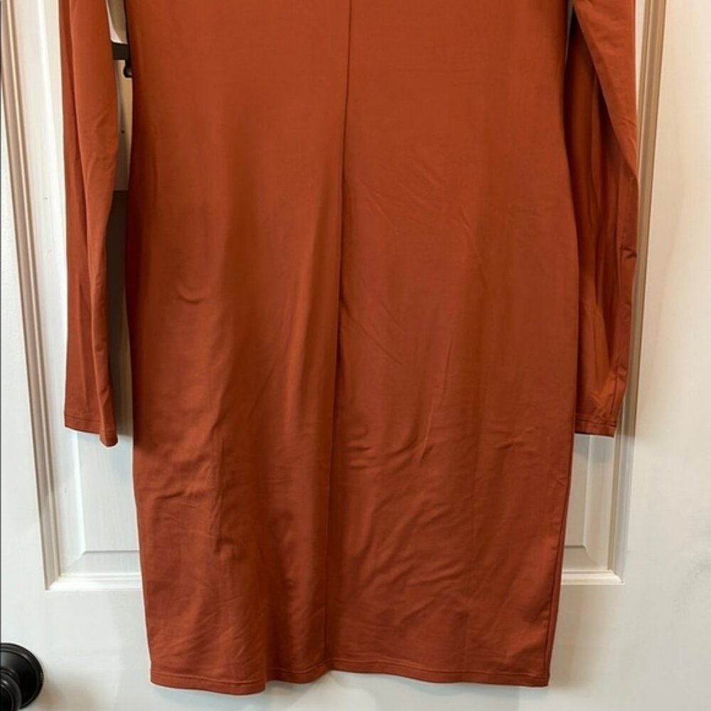 NWT Leith Lightweight Rust Clay Long Sleeve Mini Dress - Size Small - Picture 10 of 10